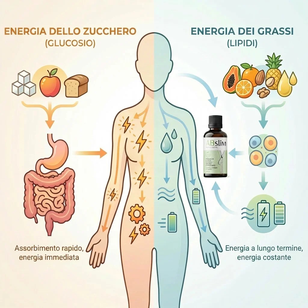 Corpo che utilizza il grasso come energia